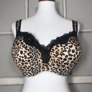 CACIQUE Leopard Print Lace Balconette Bra